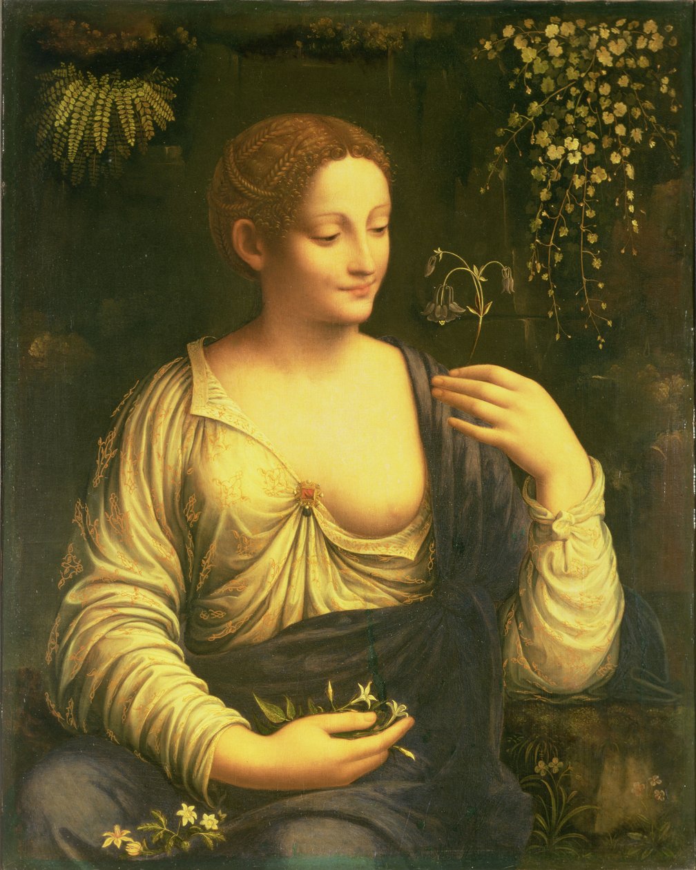 فلورا ، c.1520 (نقل زيت على قماش من اللوحة) بواسطة فرانشيسكو ميلزي