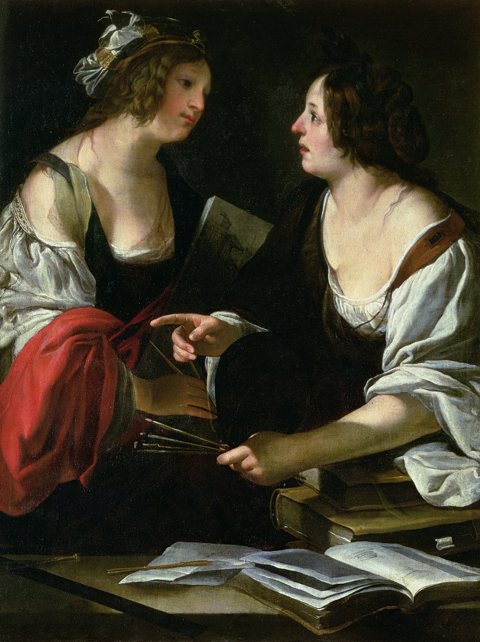 رمزية الرسم والعمارة ، ج .1620 بواسطة فرانشيسكو روستيسي