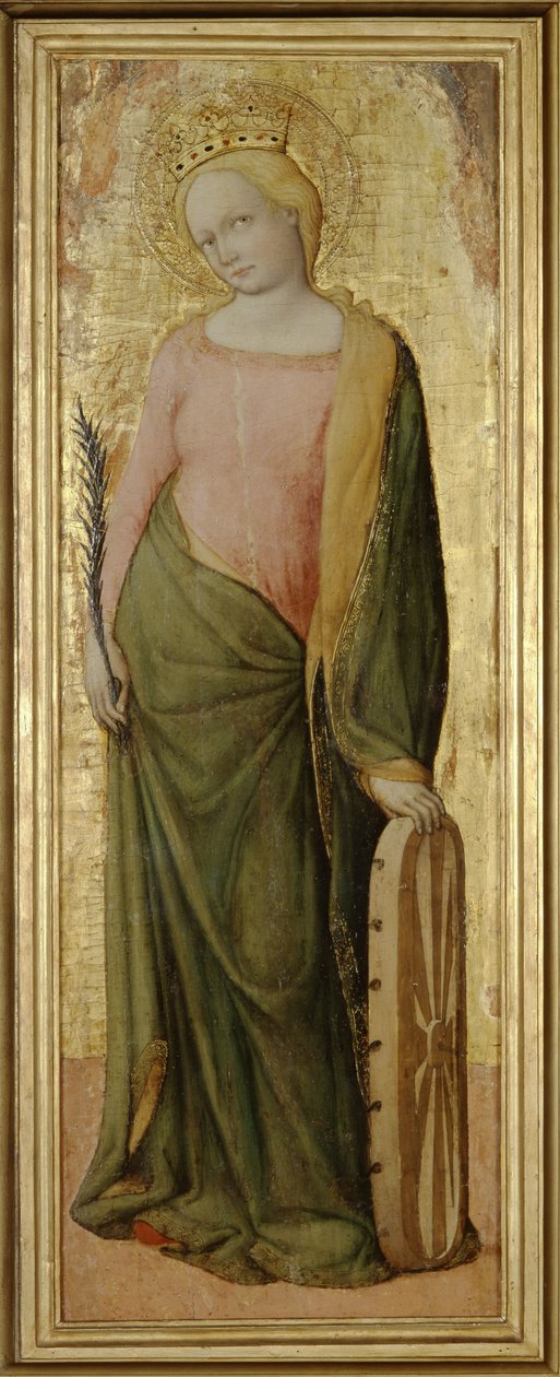 سانت كاترين الإسكندرية ، c.1443-1468 (تمبرا والتذهيب على اللوحة) بواسطة فرانشيسكو دي فرانشيسكي