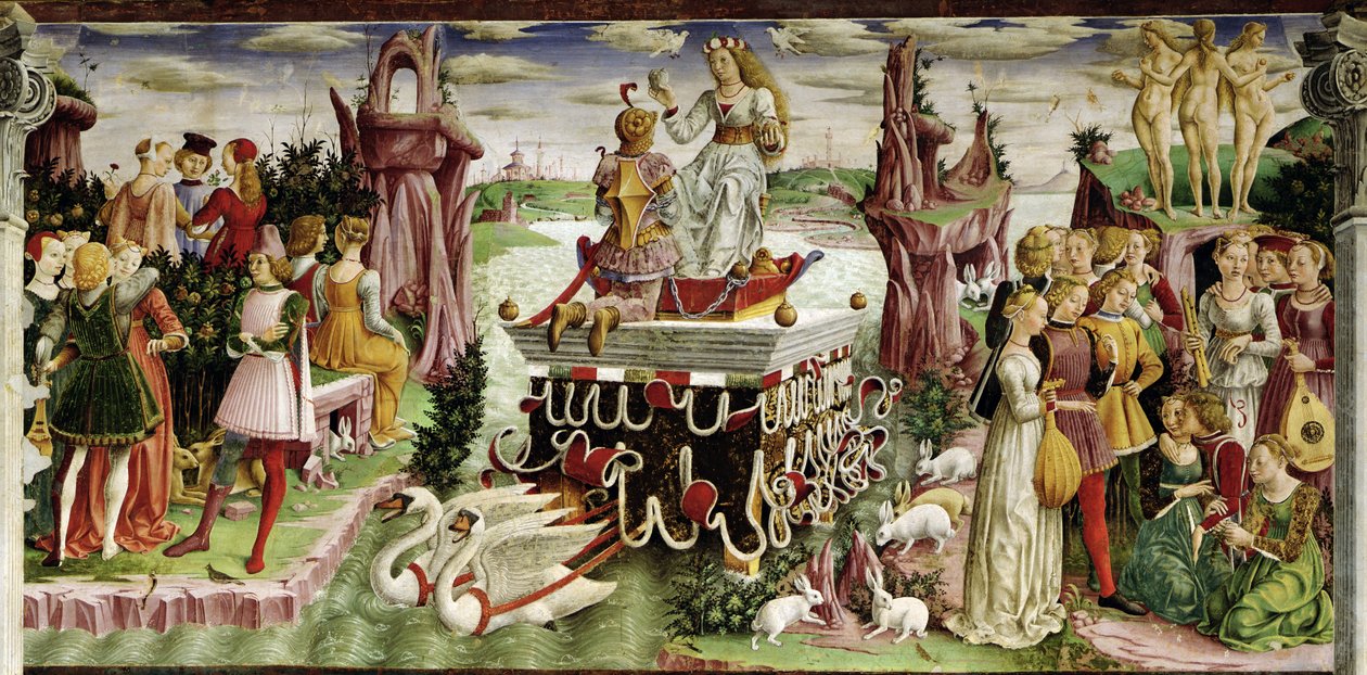انتصار فينوس: أبريل من غرفة الأشهر ، c.1467-70 (تفاصيل 237993) بواسطة فرانشيسكو ديل كوسا