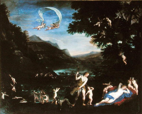 أدونيس أدى إلى فينوس بواسطة Cherubs بواسطة فرانشيسكو ألباني