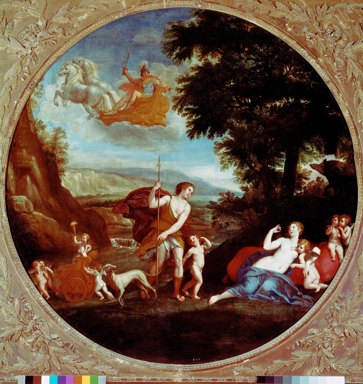 فينوس وأدونيس لوحة لفرانشيسكو ألباني (1578-1660) قال الألباني في القرن السابع عشر روما ، غاليريا بورغيزي بواسطة فرانشيسكو ألباني