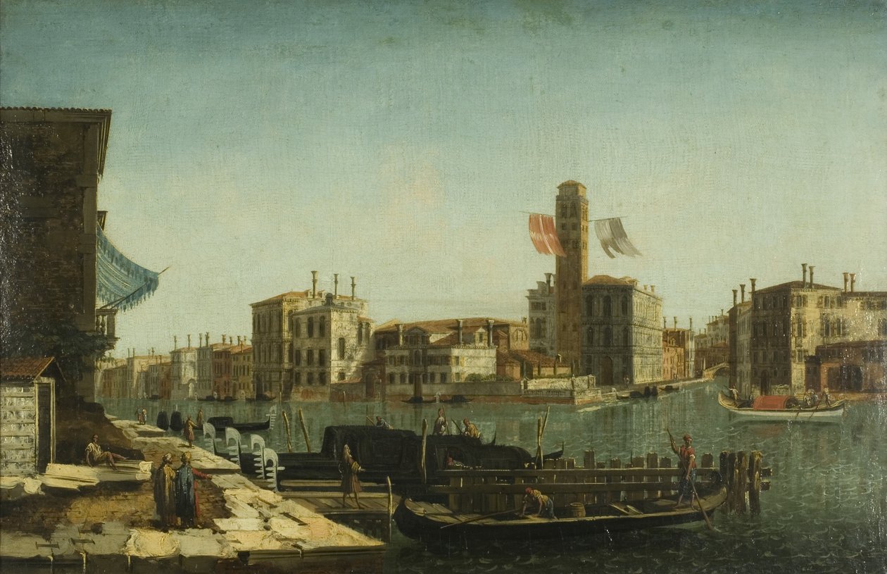 View of the Grand Canal, Venice, c.1743 (oil on canvas) بواسطة فرانشيسكو ألبوتو