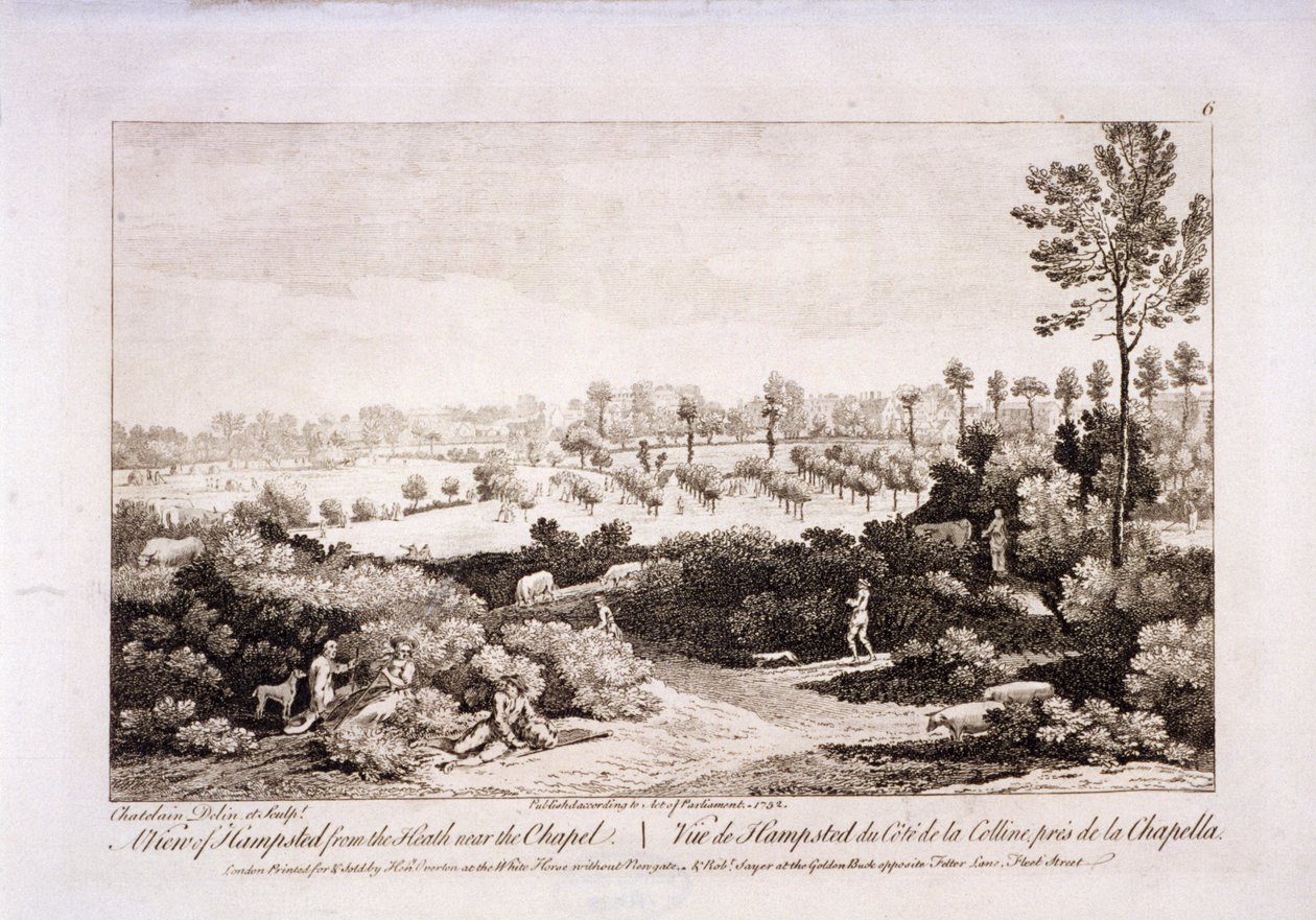 منظر هامبستيد هيث ، هامبستيد ، لندن ، 1752. بواسطة فرانشيسكو بارتولوزي