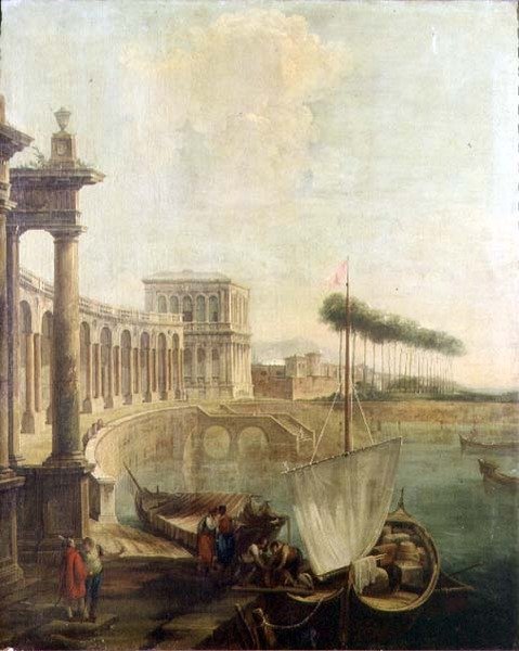 A capriccio ، ميناء به شخصيات تحمل عبارة بواسطة فرانشيسكو باتاجليولي