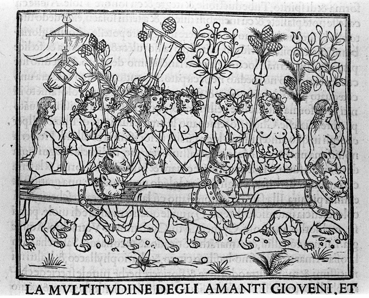 نقش في "Hypnerotomachia Polyphili" (حلم Poliphila) للراهب الدومينيكي فرانشيسكو كولونا ، البندقية بواسطة فرانشيسكو كولونا