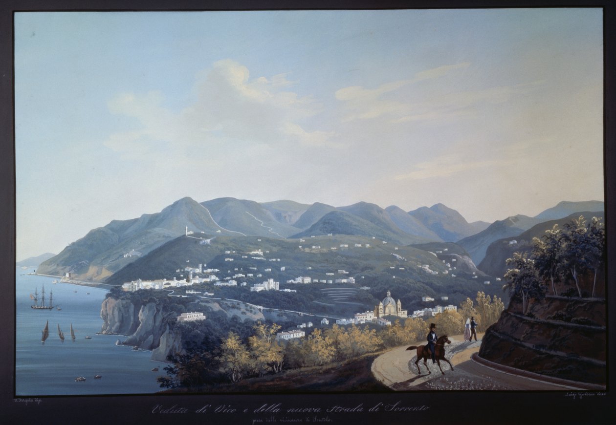Vico Equense and the new road to Sorrento (tempera) بواسطة فرانشيسكو فيرغولا
