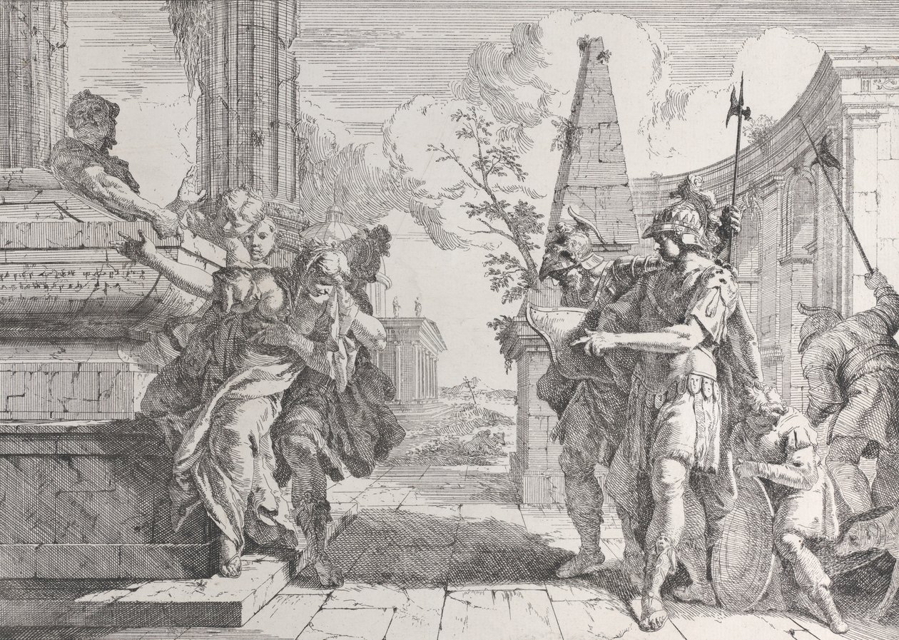 ذبيحة Polyxena ، من Bacchanals and History ، 1744. ، 1744. بواسطة فرانشيسكو فونتيباسو
