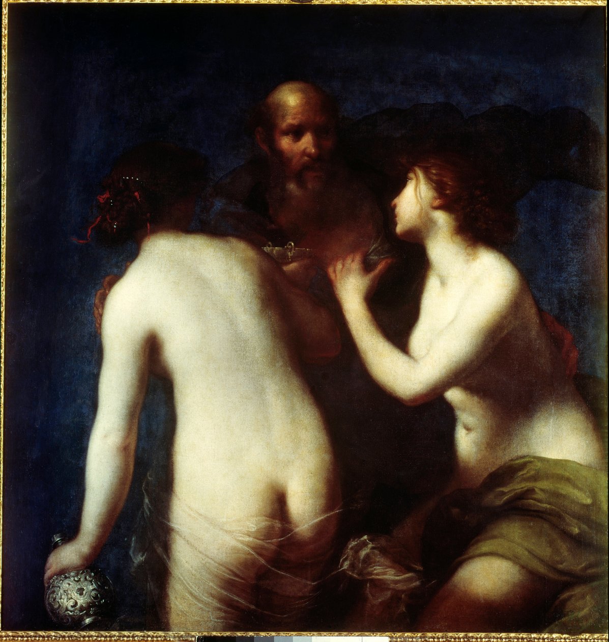 Loth and his daughters Painting by Francesco Furini (1604-1646) 17th century Madrid, Prado Museum. بواسطة فرانشيسكو فوريني