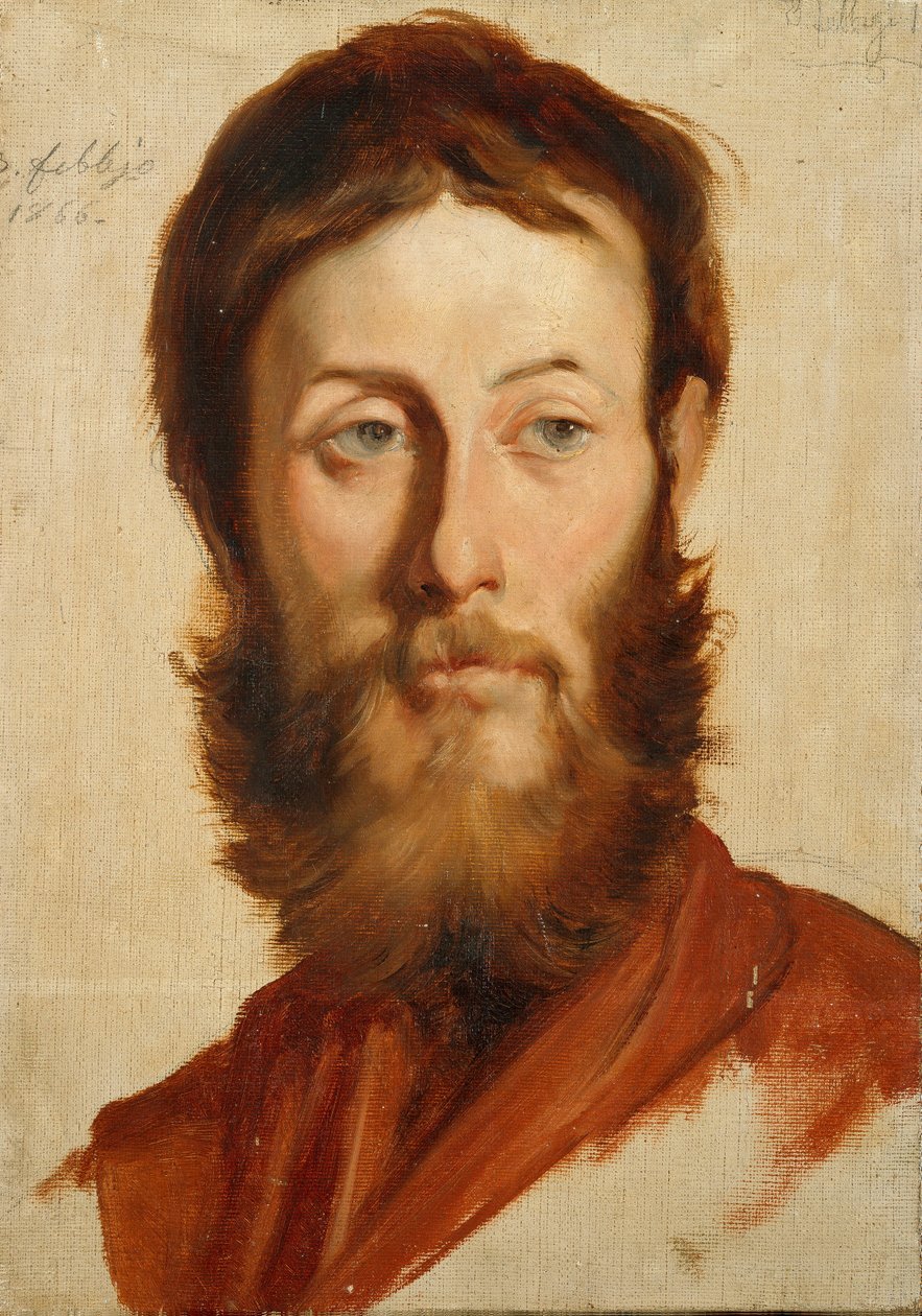 صورة للرسام إرنستو رايبر (1840-1873) لوحة لفرانشيسكو غاندولفي (1824-1873) 1866 شمس. 40x28 سم Genes Nervi، Galleria d