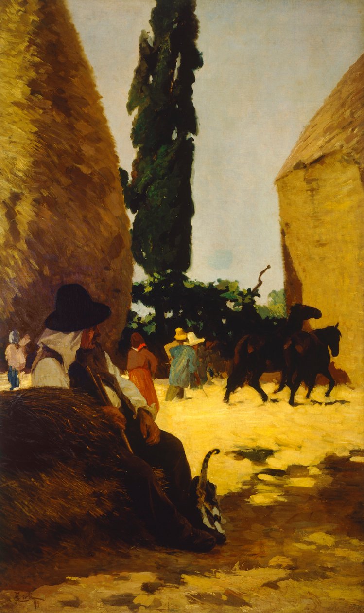 بيستا ، جد فرانشيسكو جيولي (1846-1922) ، زيت على قماش بواسطة فرانشيسكو جيولي