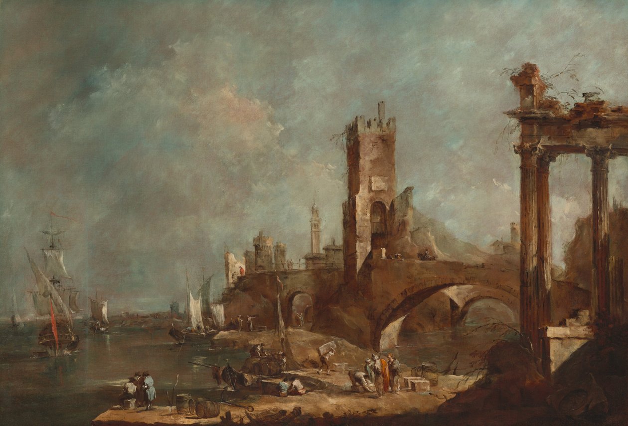 Capriccio من المرفأ ، ج. 17601770. بواسطة فرانشيسكو غواردي