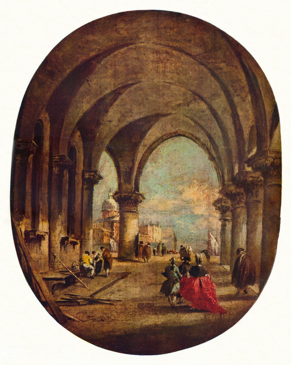 Capriccio مع Arcade of the Doges Palace و San Giorgio Maggiore ، أواخر 1780s ، 1930. بواسطة فرانشيسكو غواردي