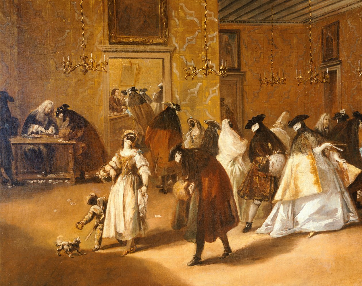 Ridotto (Foyer), by Francesco Guardi (1712-1793), oil on canvas بواسطة فرانشيسكو غواردي