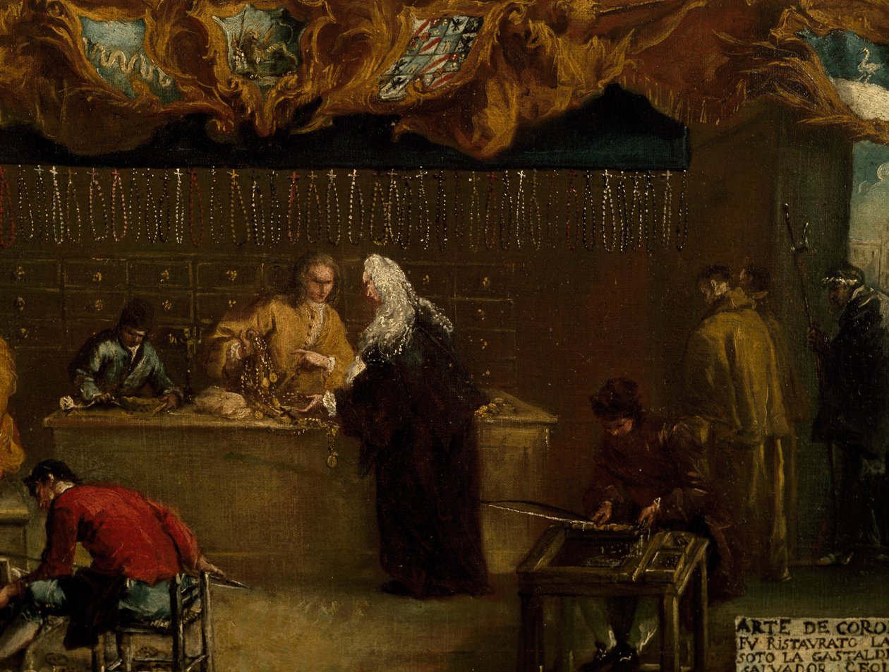 Signboard of Guild of Coroneri, By Francesco Guardi (1712-1793), Italy بواسطة فرانشيسكو غواردي