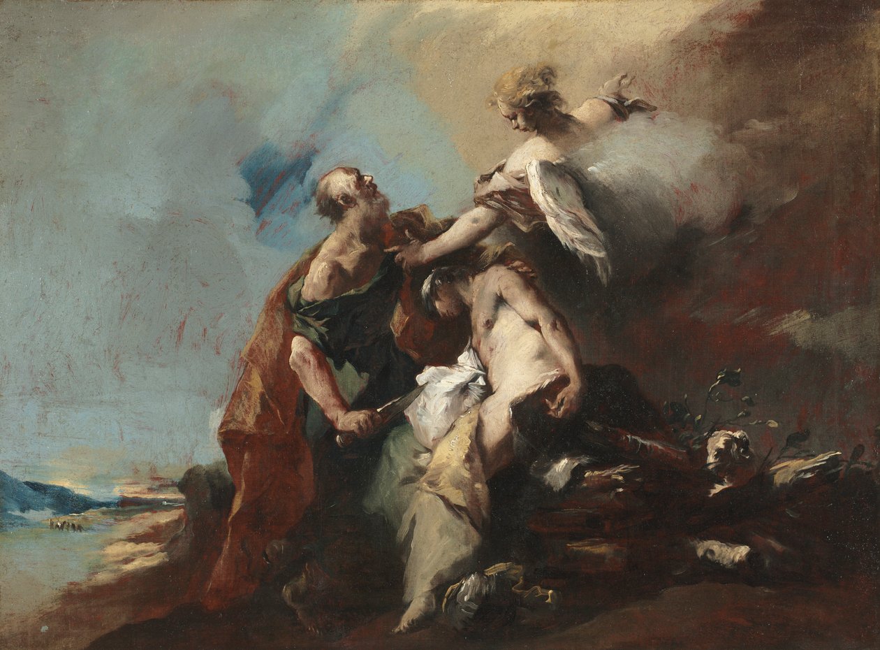 ذبيحة إسحاق ، 1750. بواسطة فرانشيسكو غواردي