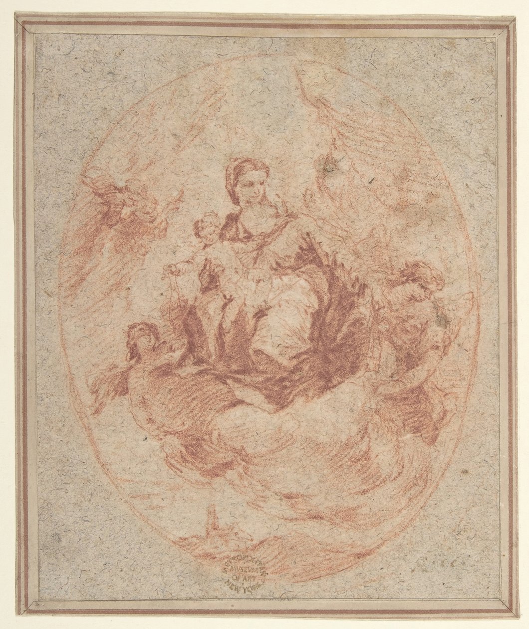 العذراء والطفل يحملان الكتفين ، 1712-93. بواسطة فرانشيسكو غواردي.