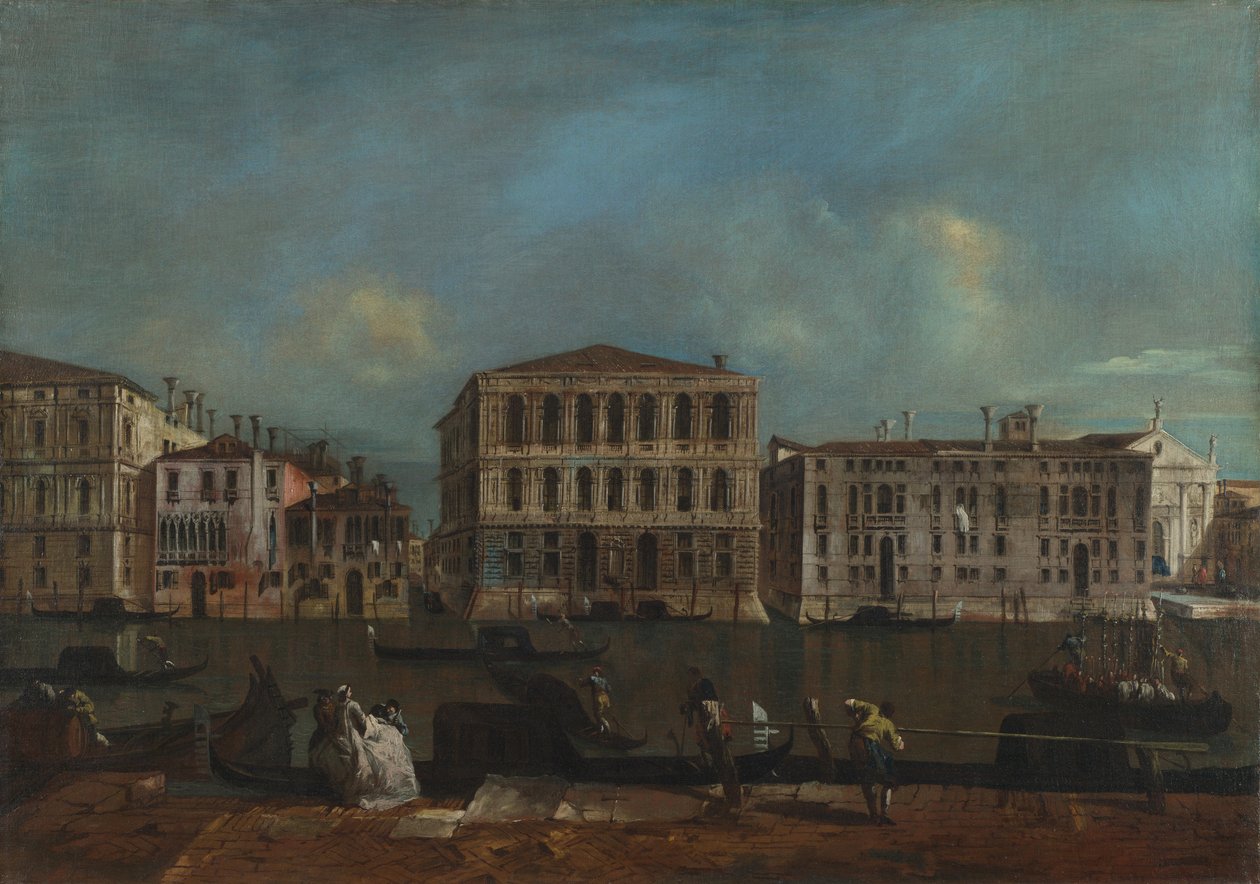 مدينة البندقية. القناة الكبرى مع قصر بيزارو ، 1755-1760 بواسطة فرانشيسكو غواردي