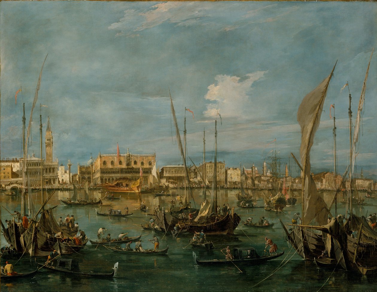 البندقية من Bacino di San Marco ، حوالي عام 1765 (زيت على قماش) بواسطة فرانشيسكو غواردي
