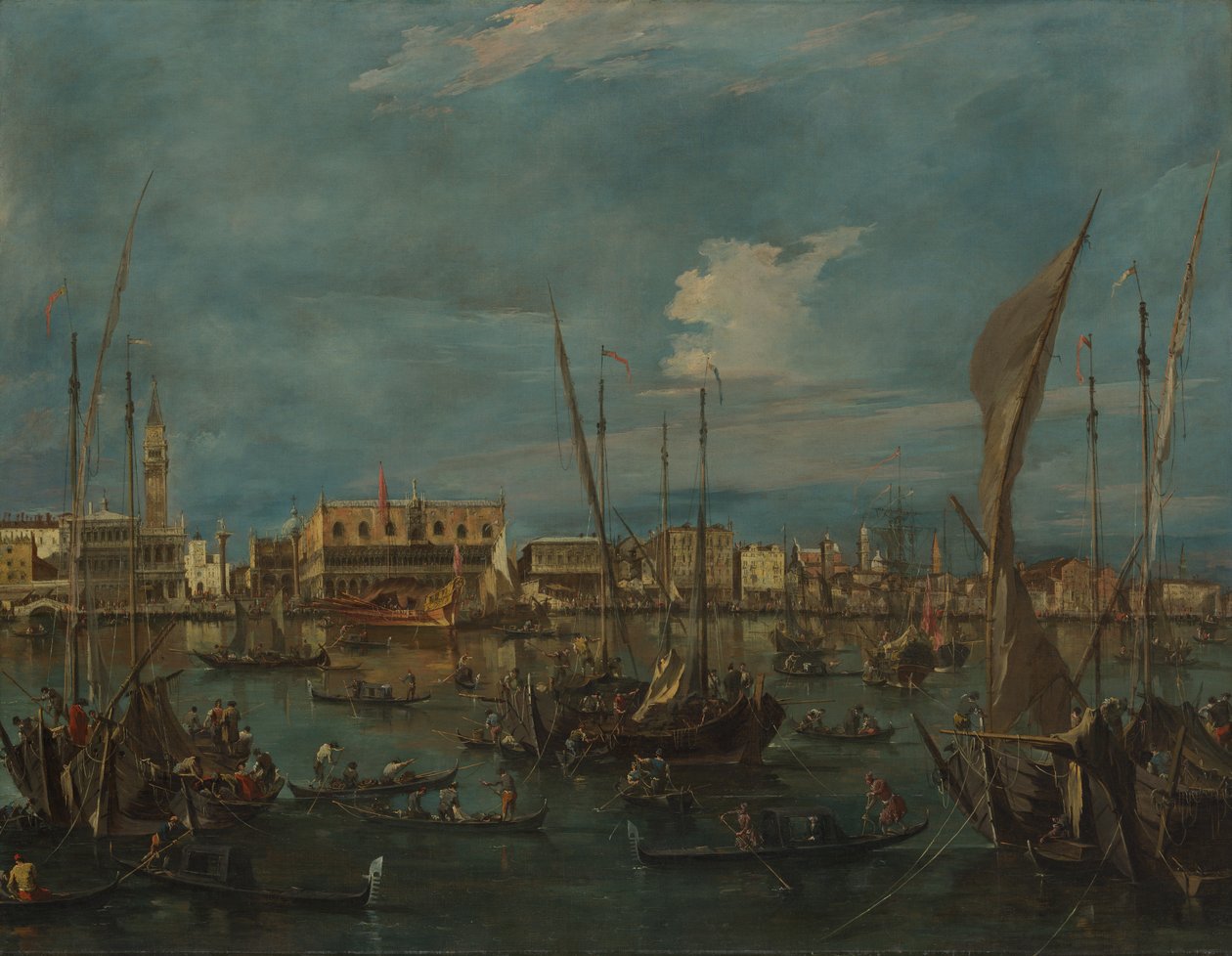 البندقية من باسينو دي سان ماركو ، كاليفورنيا. 1765. بواسطة فرانشيسكو غواردي