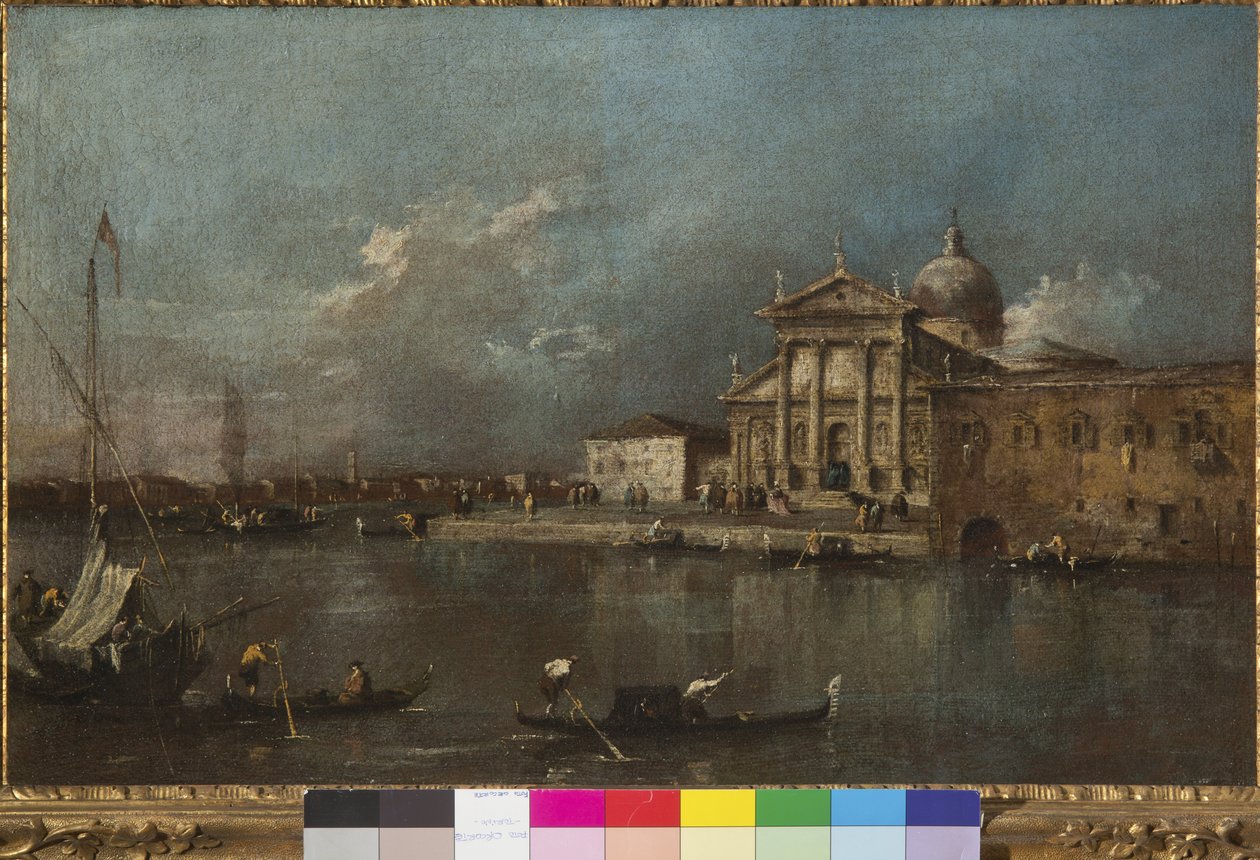 منظر لسان جورجيو ماجيوري من جيوديكا ، 1774-91 بواسطة فرانشيسكو غواردي