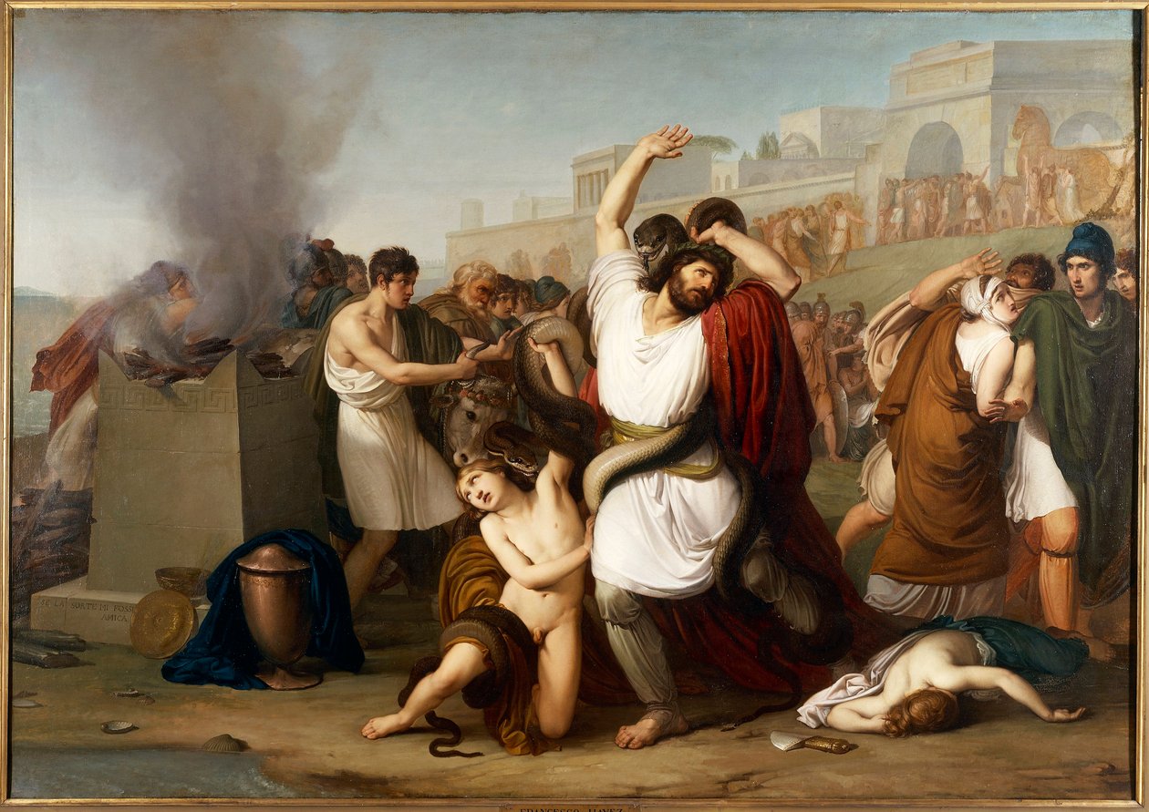 Italy, Milan, Painting of Troyan priest Laocoon بواسطة فرانشيسكو هايز