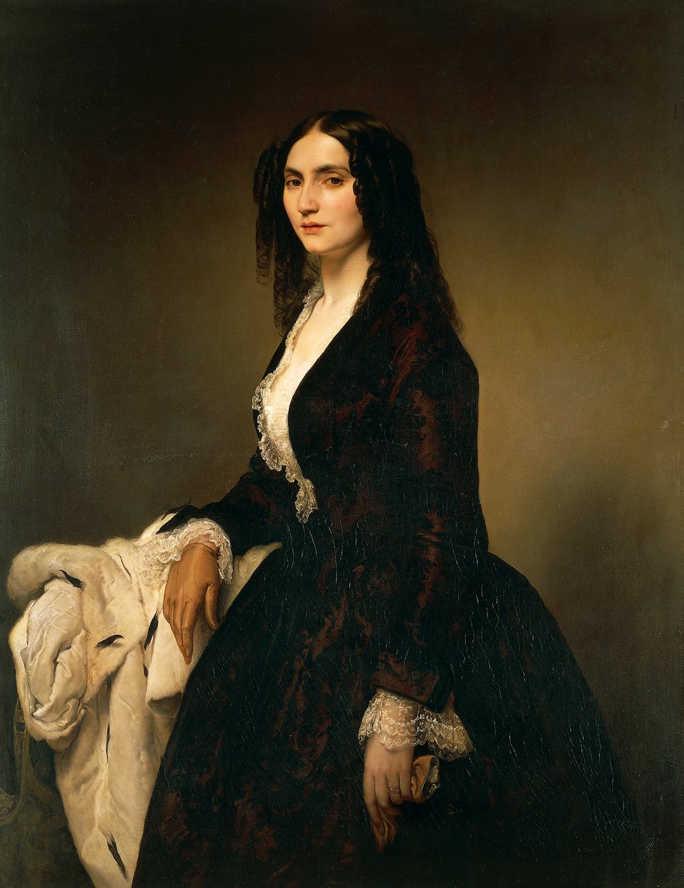 صورة للسيدة ماتيلدا جوفا برانكا ، بقلم فرانشيسكو هايز (1791-1882) ، زيت على قماش بواسطة فرانشيسكو هايز