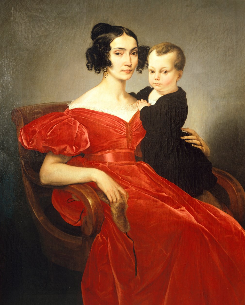 صورة تيريزا زومالي مارسيلي مع ابنها جوزيبي ، بقلم فرانشيسكو هايز (1791-1882) ، زيت على قماش بواسطة فرانشيسكو هايز