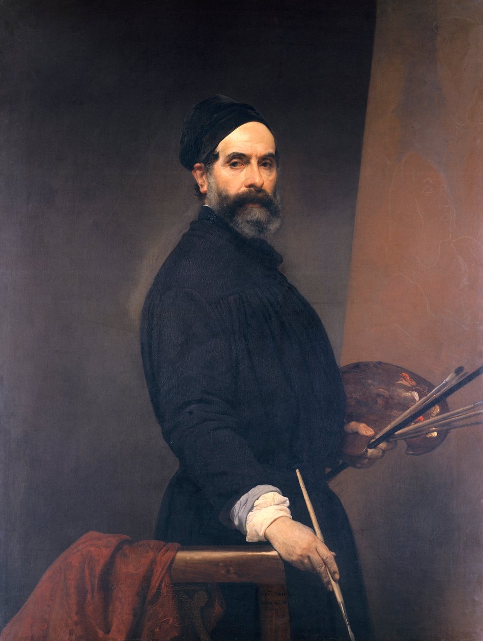 بورتريه ذاتي في سن 57 ، بقلم فرانشيسكو هايز (1791-1882) ، زيت على قماش بواسطة فرانشيسكو هايز