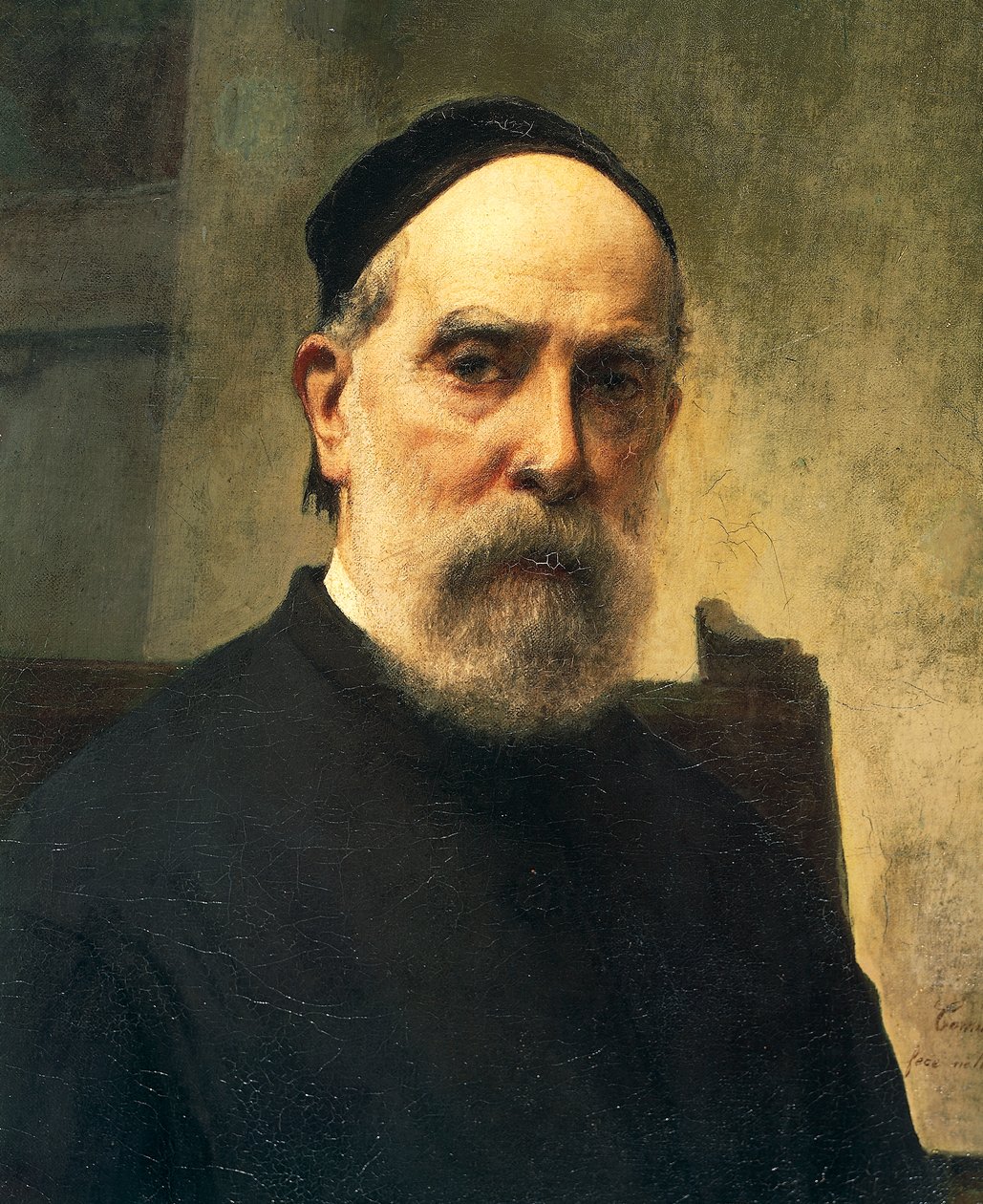 بورتريه ذاتي في عمر 88 ، بقلم فرانشيسكو هايز (1791-1882) ، زيت على قماش ، 58x46 سم ، التفاصيل بواسطة فرانشيسكو هايز