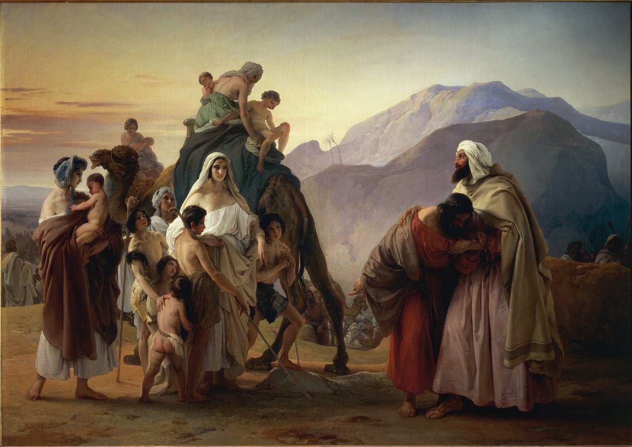 مصالحة يعقوب وعيسو (زيت على قماش بواسطة فرانشيسكو هايز