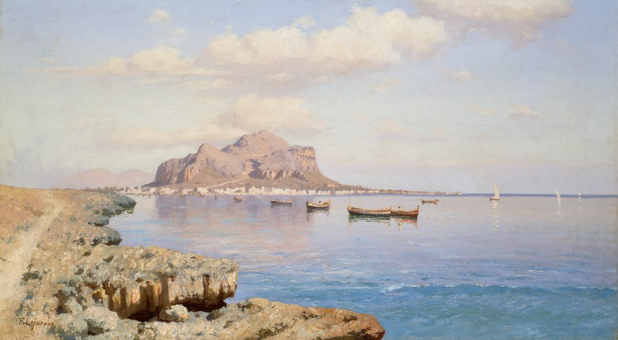 منظر لباليرمو ، بقلم فرانشيسكو لوجاكونو (1838-1915) ، زيت على قماش ، 50.5 × 91.5 سم بواسطة فرانشيسكو لوجاكونو