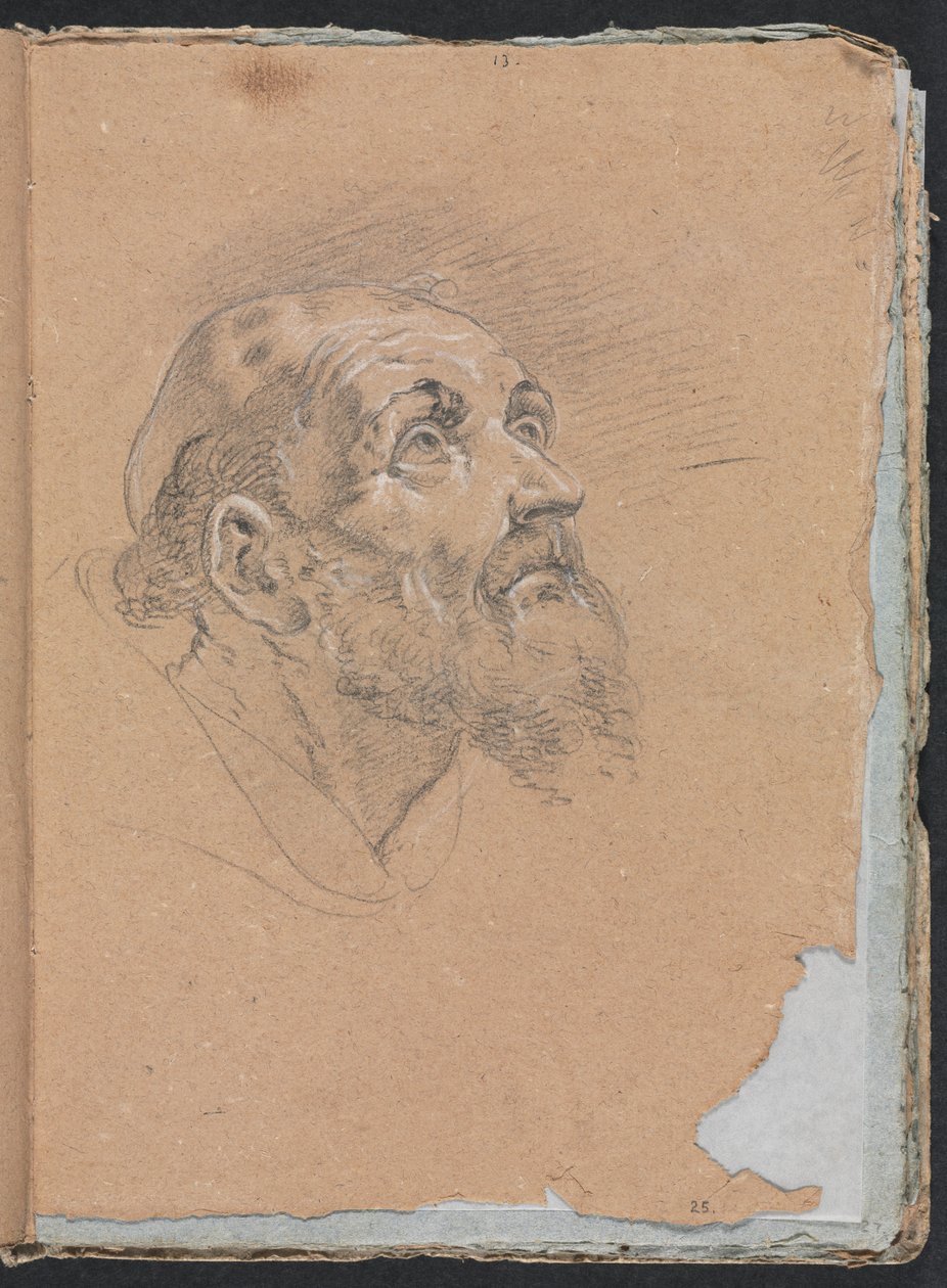فيرونا كراسة الرسم: راهب صفحة 25 ، 1760. بواسطة فرانشيسكو لورينزي