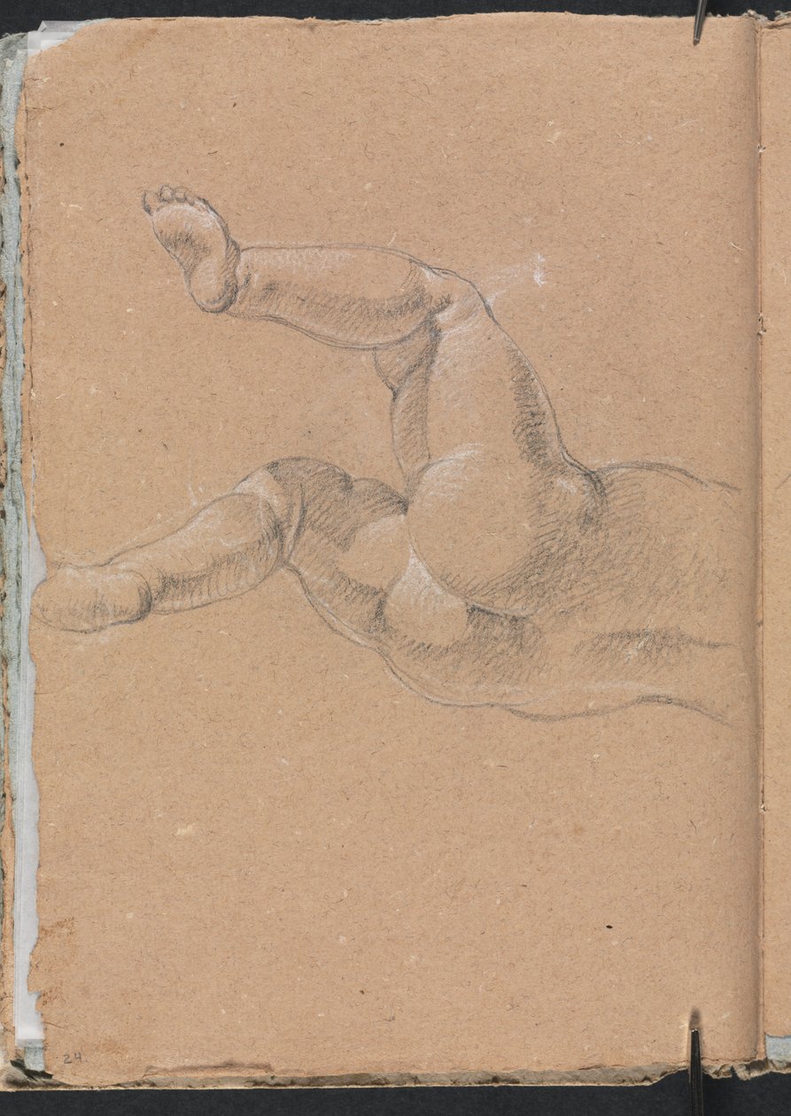 كراسة رسم فيرونا: Putto (النصف السفلي من الجسم) (الصفحة 24) بواسطة فرانشيسكو لورينزي