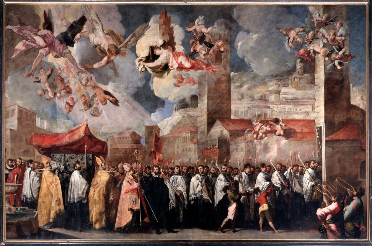 ترجمة جثث أساقفة سانت دومينيتور وسانت بول وسانت أناستاسيوس في بريشيا (لوحة ، حوالي 1645-1646) بواسطة فرانشيسكو مافي