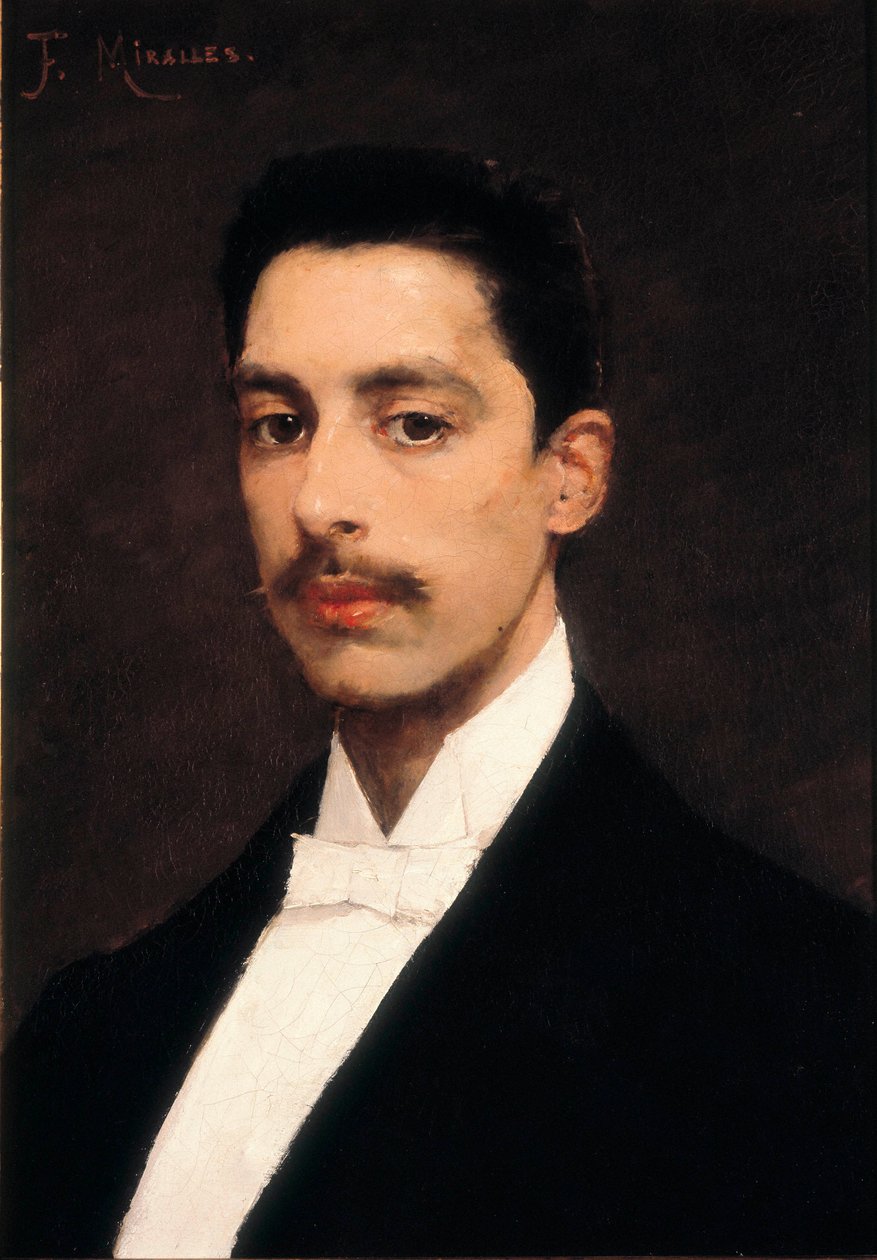 صورة إنريكي غرانادوس (1867-1916) ، عازف البيانو والملحن الإسباني ، أواخر القرن التاسع عشر (رسم) بواسطة فرانشيسكو ميراليس غالوب