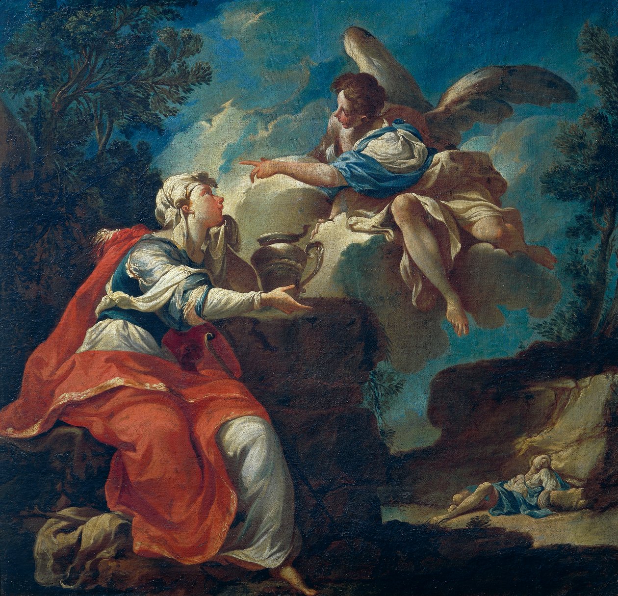 Angel comforts Hagar in desert بواسطة فرانشيسكو مونتي