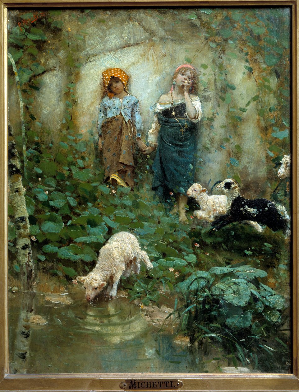 رسامان صغيران من الرعاة بقلم فرانشيسكو باولو ميتشيلي (1851-1929) فلورنسا القرن التاسع عشر ، متحف الفن الحديث بواسطة فرانشيسكو باولو ميتشيلي