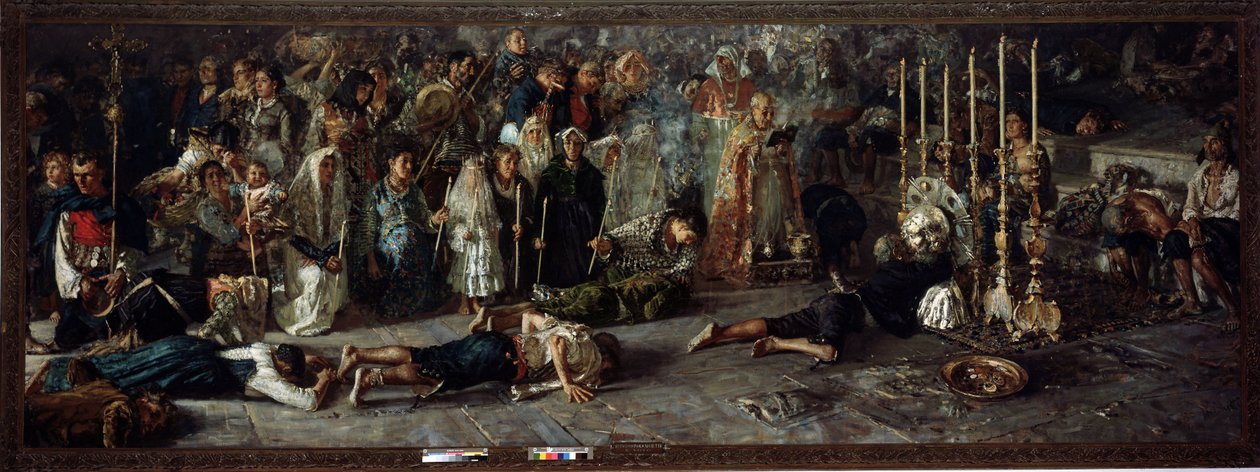 التصويت (Fete في تكريم القديس بانتاليون في 27 يوليو في Miglianico في أبروتسو ، إيطاليا) - زيت على قماش بواسطة فرانشيسكو باولو ميشتي