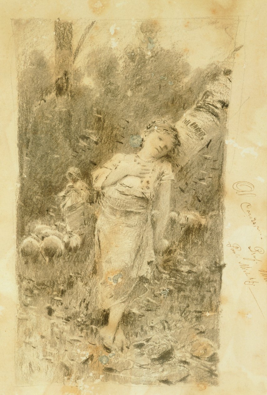 الراعية ، بقلم فرانشيسكو باولو ميشيتي (1851-1929) ، رسم. بواسطة فرانشيسكو باولو ميشتي