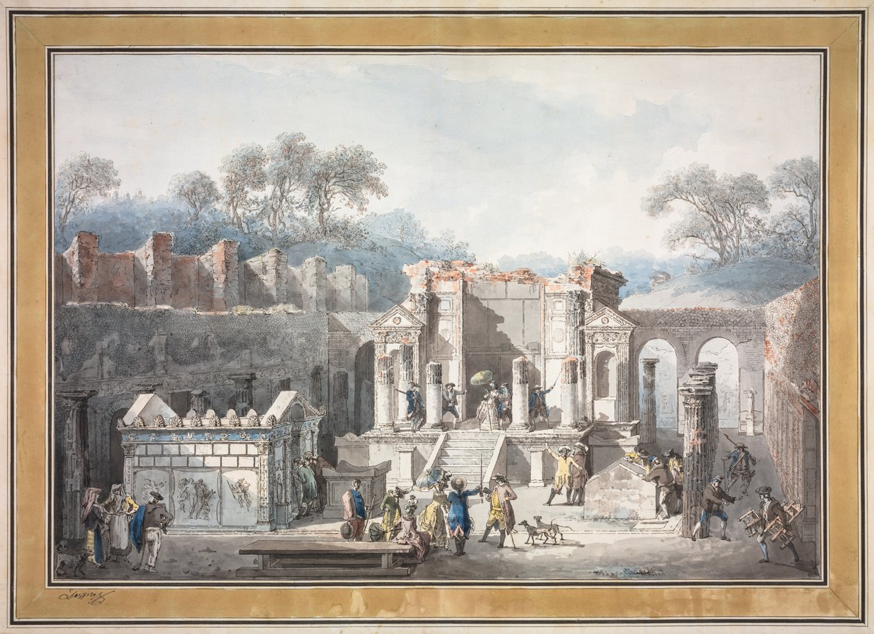 معبد إيزيس في بومبي 1788. بواسطة فرانشيسكو بيرانيسي