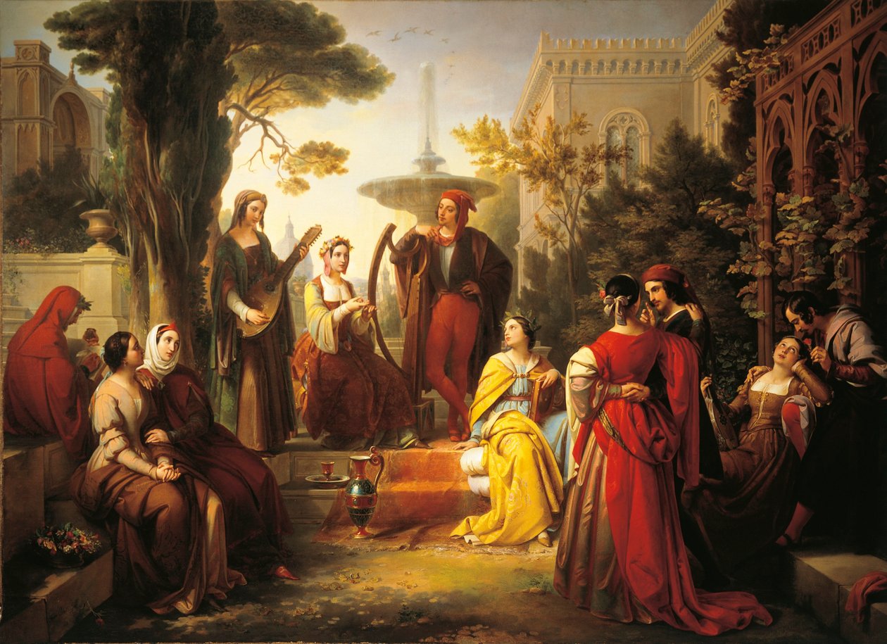 Italy, Treviso, Storytellers of Decameron بواسطة فرانشيسكو بوديستي