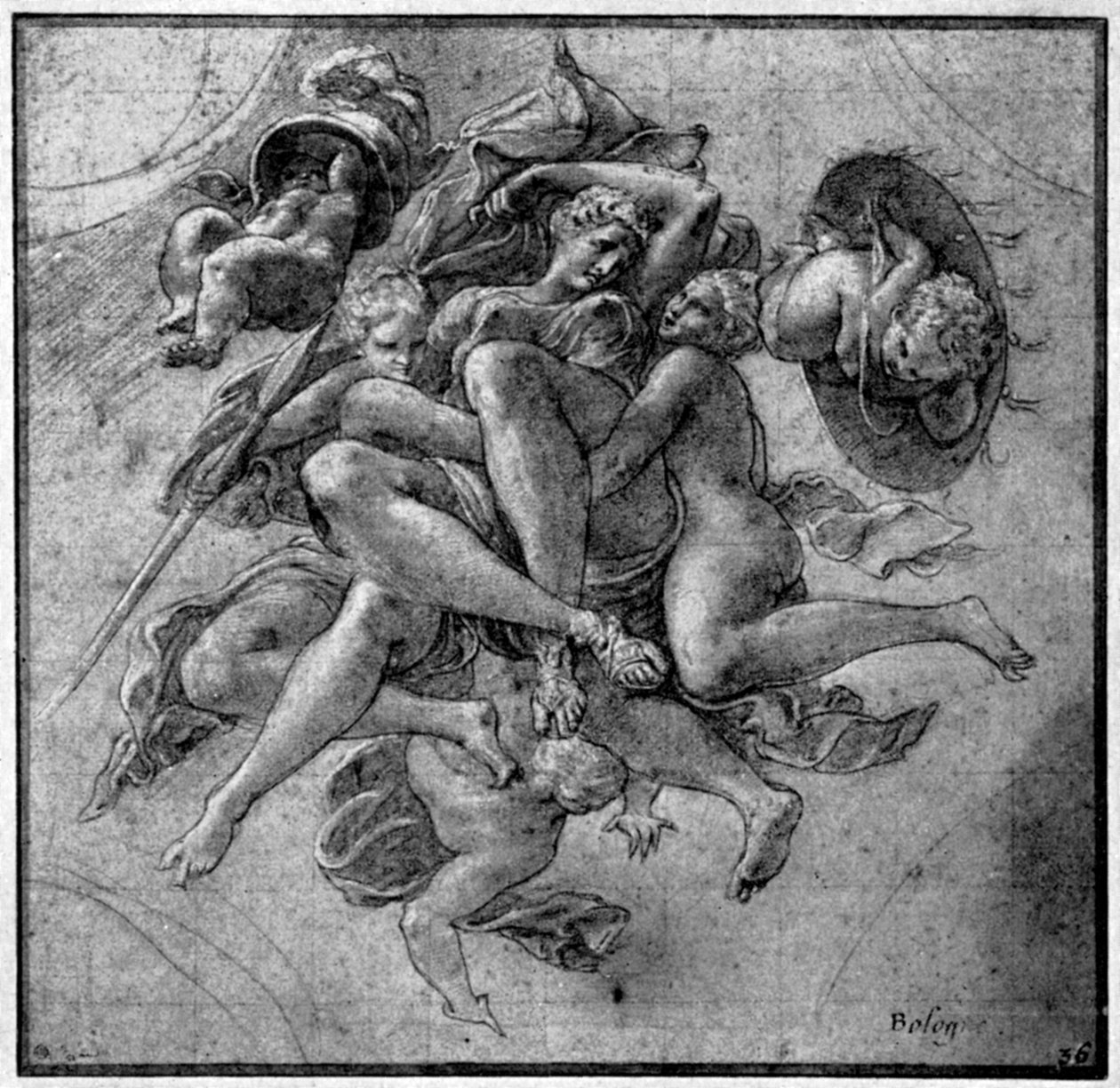 تصميم لمعرض يوليسيس ، فونتينبلو ، c1540s ، 1926 بواسطة فرانشيسكو بريماتيكيو