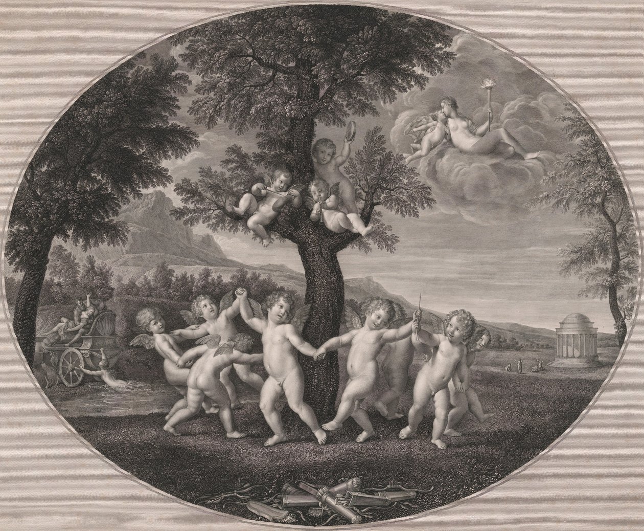 احتفال كيوبيد باغتصاب بروسربينا ، 1805-12. بواسطة فرانشيسكو روساسبينا