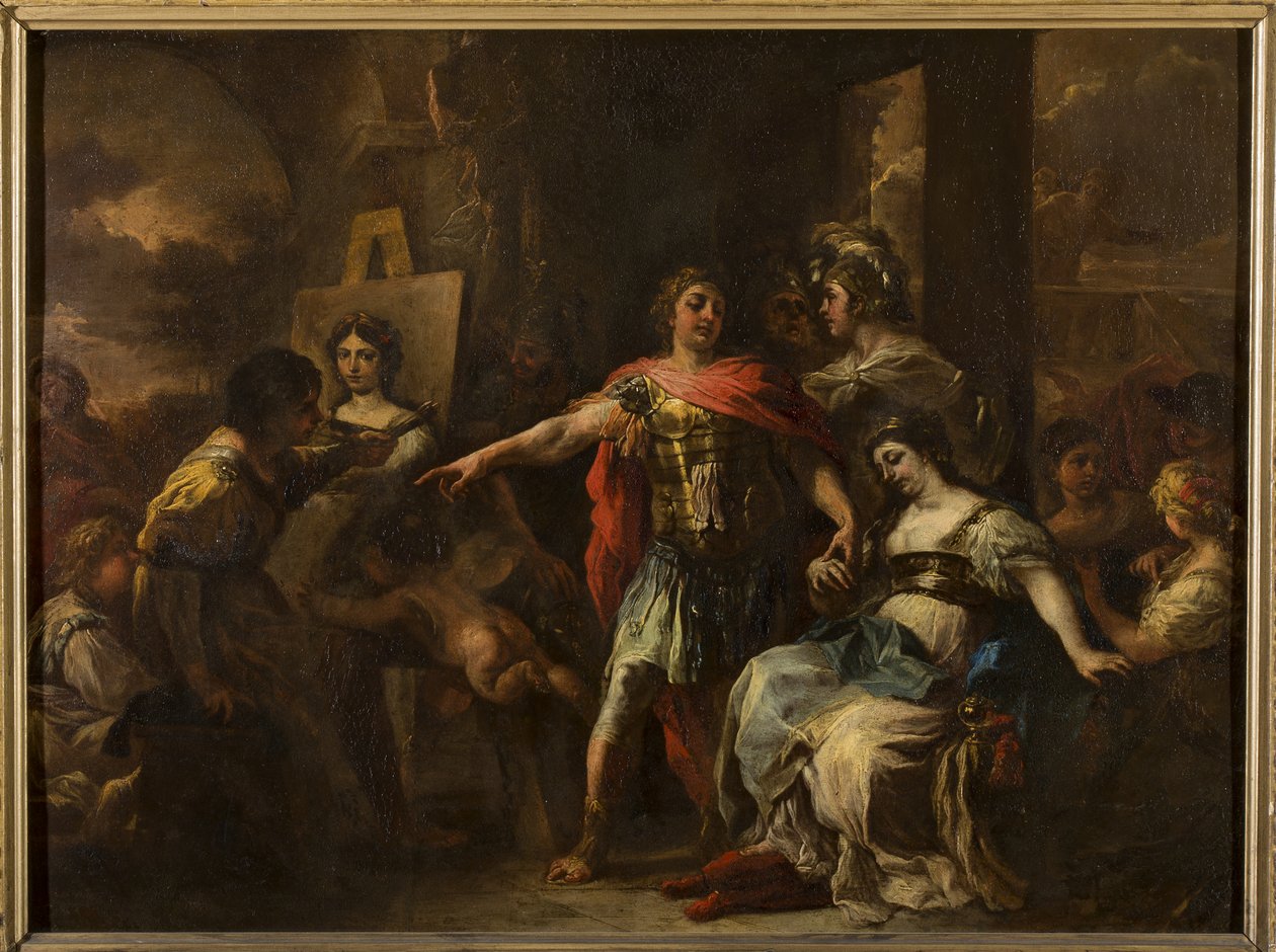 Alexander and Campaspe, before 1695 (oil on copper panel) بواسطة فرانشيسكو سوليمينا