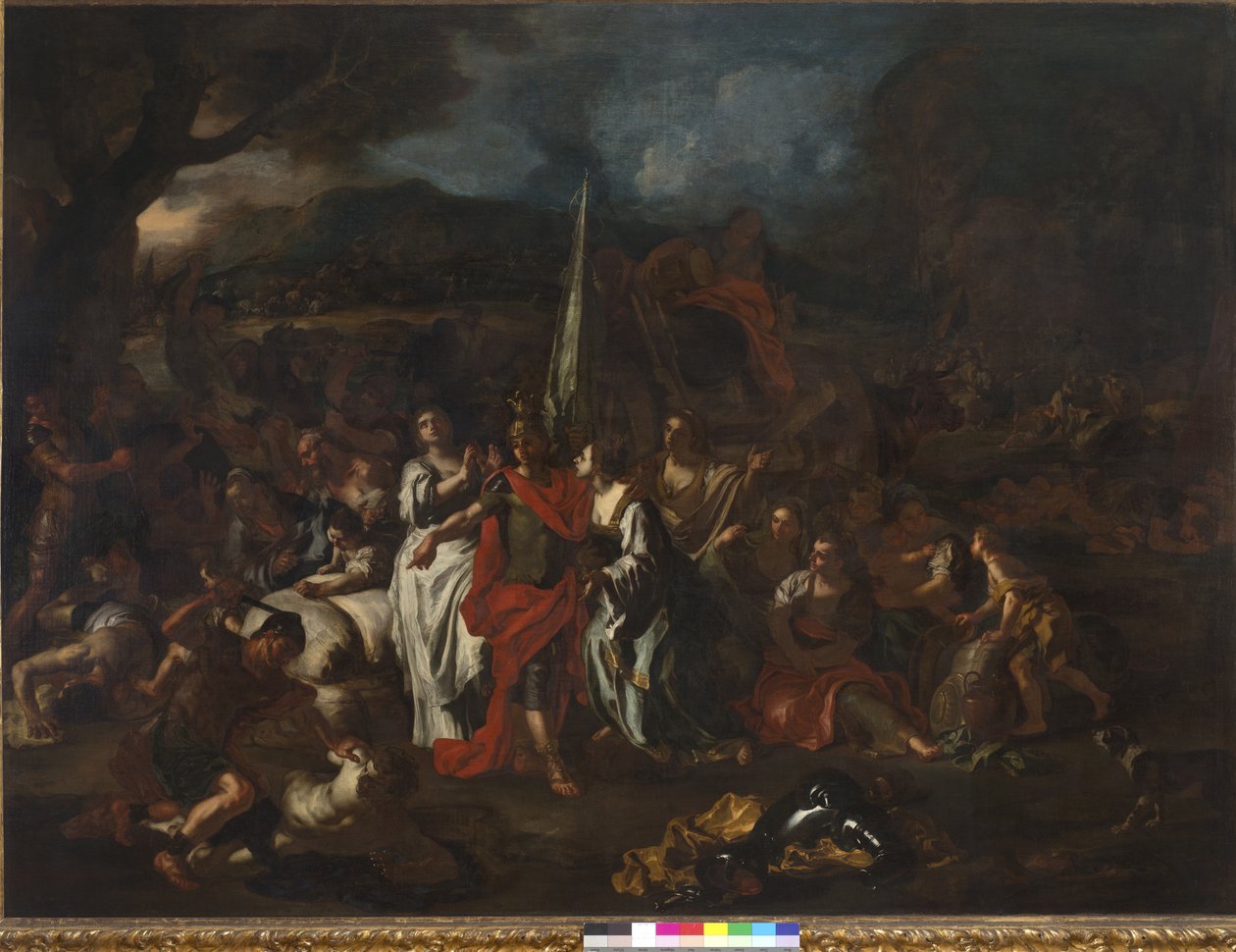 ديفيد مهزم العماليق ، 1720-21 بواسطة فرانشيسكو سوليمينا