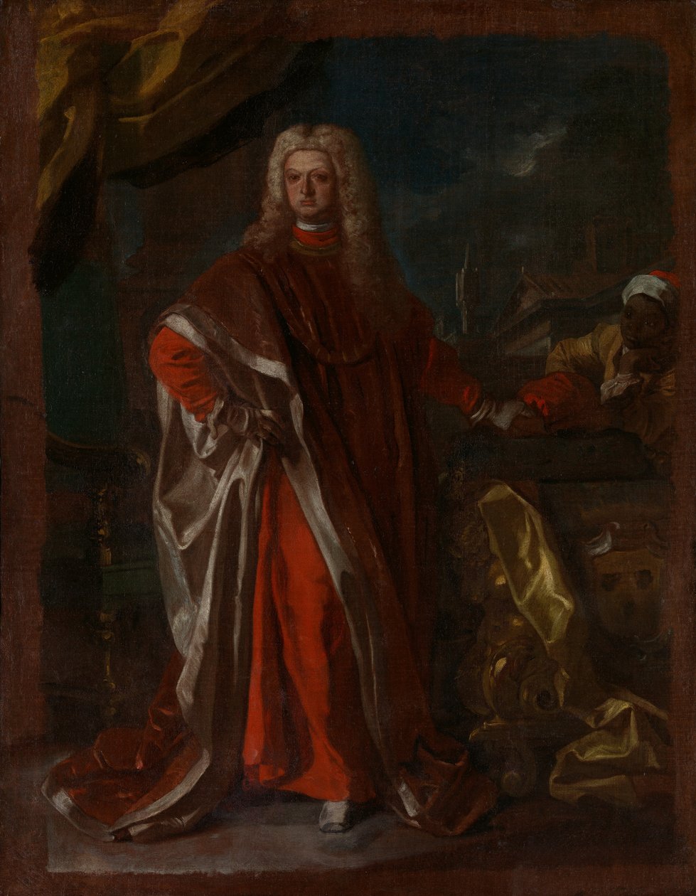 دييغو Pignatelli dAragona 1687-1750 وخادم أفريقي مستعبد ، ربما 1731 أو 1732. بواسطة فرانشيسكو سوليمينا
