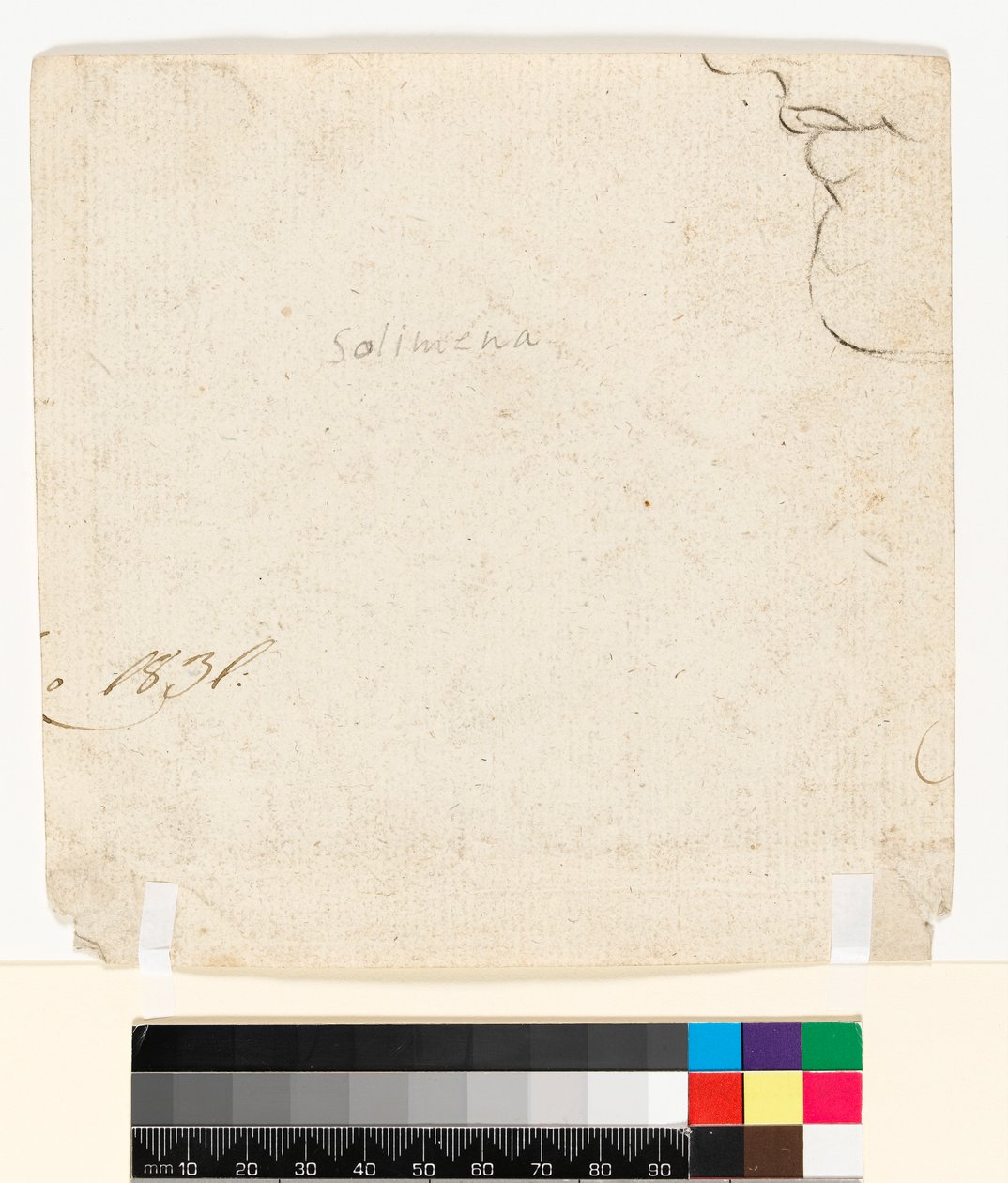 الرسم على ظهر الورقة (الظهر) ، قبل عام 1747 (جرافيت على ورق) [انظر 5938251] بواسطة فرانشيسكو سوليمينا