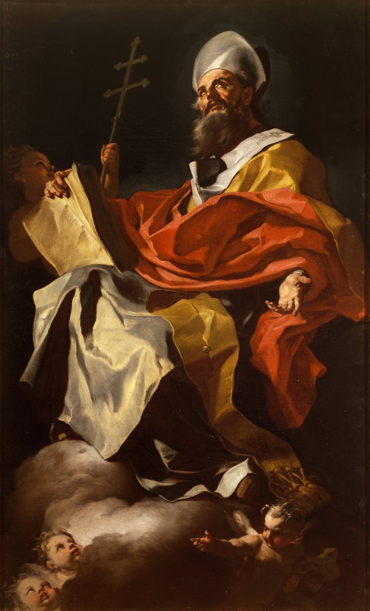 القديس أثناسيوس بواسطة فرانشيسكو سوليمينا (1657-1747) ، من كاتدرائية سانتا ماريا أسونتا ، نابولي بواسطة فرانشيسكو سوليمينا