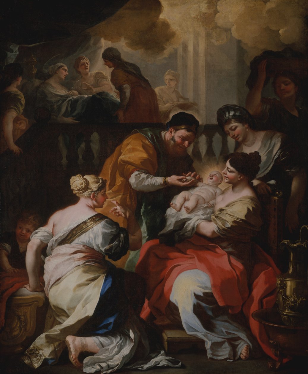 ولادة العذراء ، كاليفورنيا. 1690. بواسطة فرانشيسكو سوليمينا